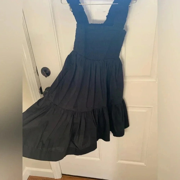 Abercrombie and Fitch Black Smocked Dress with Tiered Skirt Size Small NWT - Picture 2 of 5
